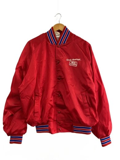 商品画像：BUD LIGHT/80s/スタジャン/XL/ポリエステル/RED/プリント 1