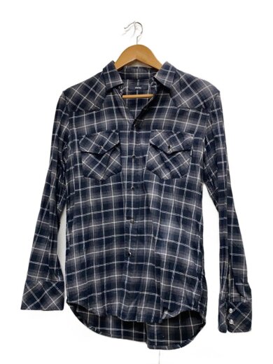 商品画像：長袖シャツ/XS/コットン/GRY/チェック 1