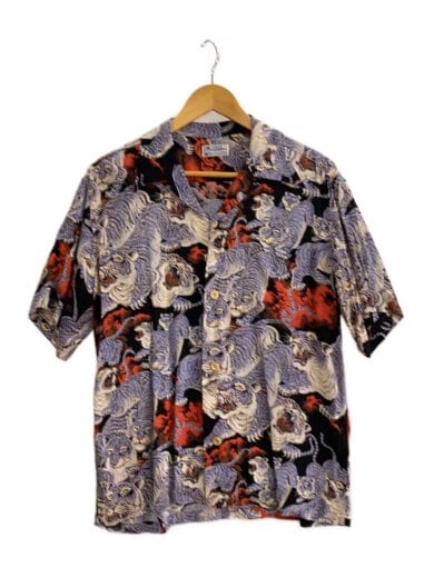 商品画像：アロハシャツ/S/レーヨン/BLK/総柄/SS34663 1