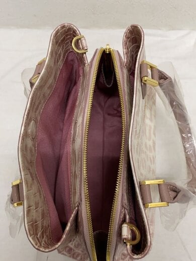 商品画像：クロコ型押し/2way/フラワー/ハンドバッグ/レザー/PNK// 6