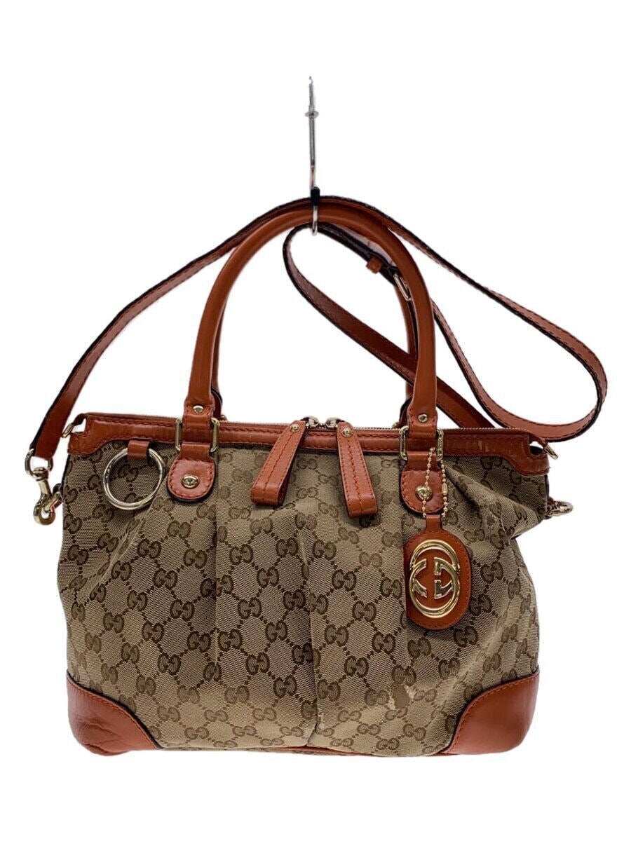 GUCCI / ハンドバッグ/キャンバス/BRW/総柄/247902