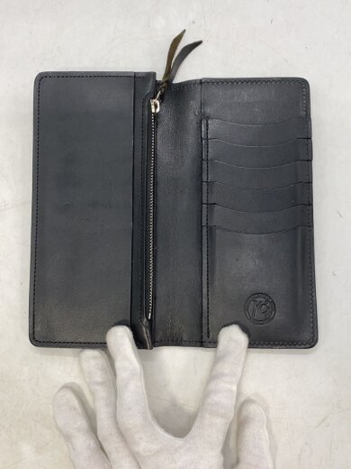 商品画像：長財布/レザー/BLK/無地/メンズ 4
