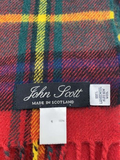 商品画像：マフラー/ウール/RED/チェック/レディース 2