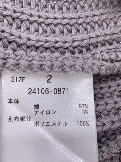 商品画像：ニット・セーター(厚手)/2/コットン/GRY/24106-0871 4