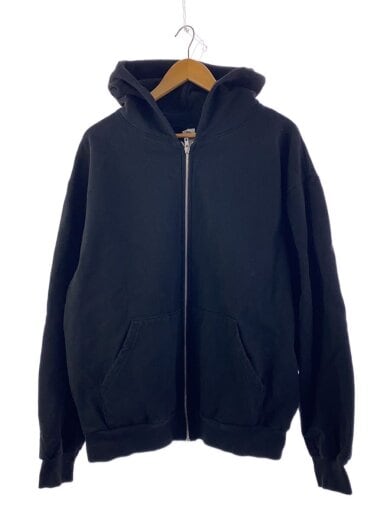 商品画像：ジップパーカー/L/コットン/BLK 1