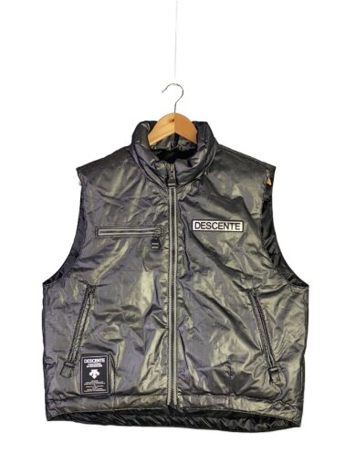 商品画像：ダウンベスト/S/ナイロン/GRY/無地 1