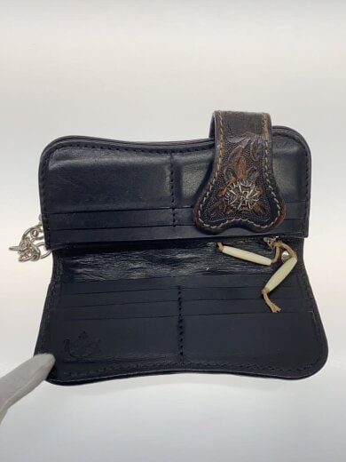 商品画像：長財布/レザー/BLK/総柄/メンズ// 4