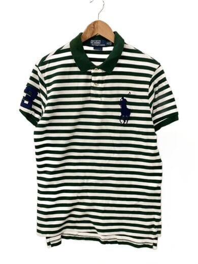 商品画像：ポロシャツ/XL/コットン/GRN/ボーダー// 1
