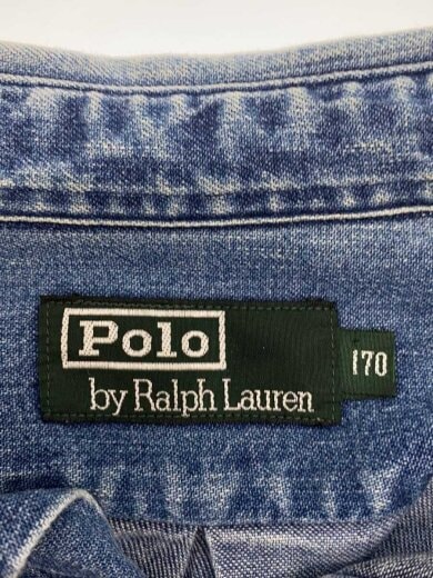 商品画像：POLO RALPH LAUREN/長袖シャツ/コットン/インディゴ/80s/170cm/ナイガイ/緑タグ// 3
