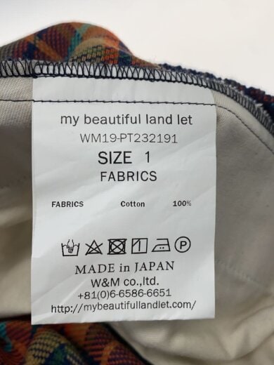 商品画像：My Beautiful Landlet/ボトム/1/コットン/マルチカラー/チェック/WM19-PT232191// 4
