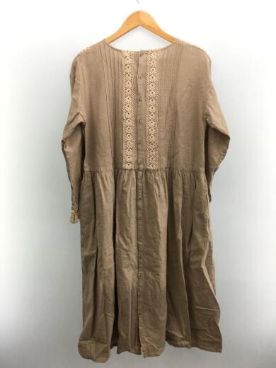 画像：Samansa Mos2(SM2)ロングワンピース/YGI-1105825/リネン/ベージュ/レース2