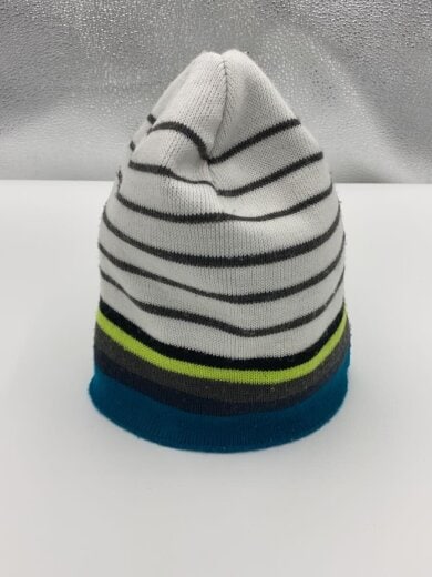 商品画像：シングルニット帽/ビーニー/アクリル/WHT/ボーダー/メンズ/52768248/使用感有 2