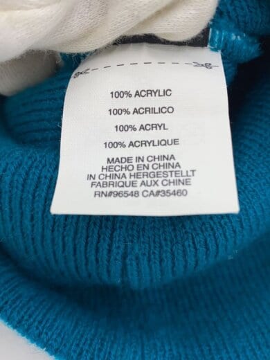 商品画像：シングルニット帽/ビーニー/アクリル/WHT/ボーダー/メンズ/52768248/使用感有 5