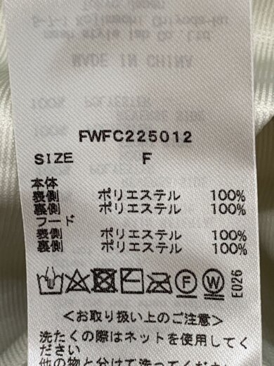 商品画像：ロングフードジャケット/one/ポリエステル/IVO/無地/FWFC225012 4