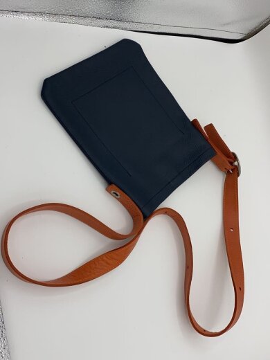 商品画像：One Side Belt Bag Small/ショルダーバッグ/レザー/NVY 7
