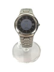 ソーラー腕時計/アナログ/ステンレス/BLK/SLV/e760-k17705ck