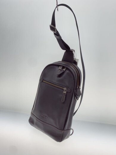 商品画像：ボディバッグ/レザー/BLK/無地/F37589 2