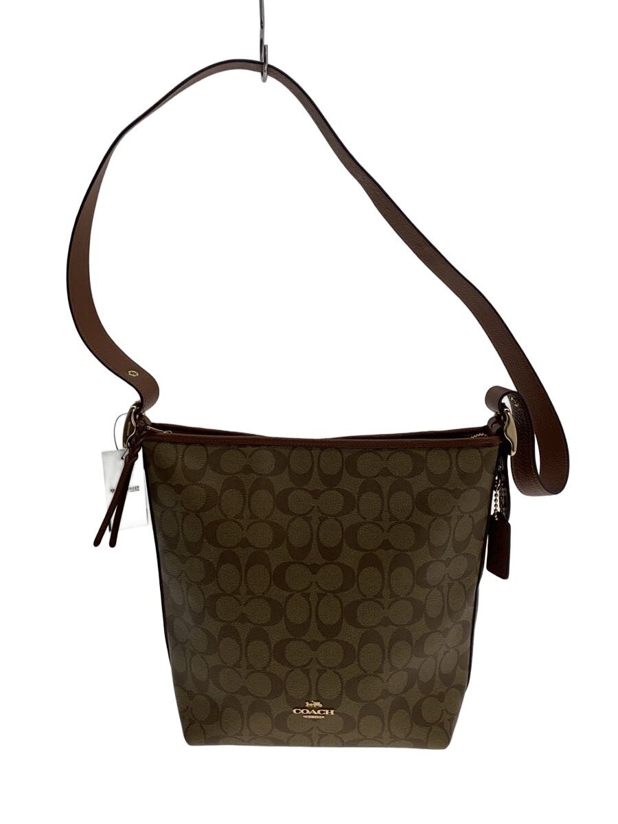 COACH / ダッフルシグネチャー/ショルダーバッグ/PVC/BRW/総柄/C2819