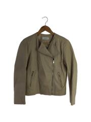 レザージャケット・ブルゾン/M/羊革/CRM/20-011-700-8021-1-0