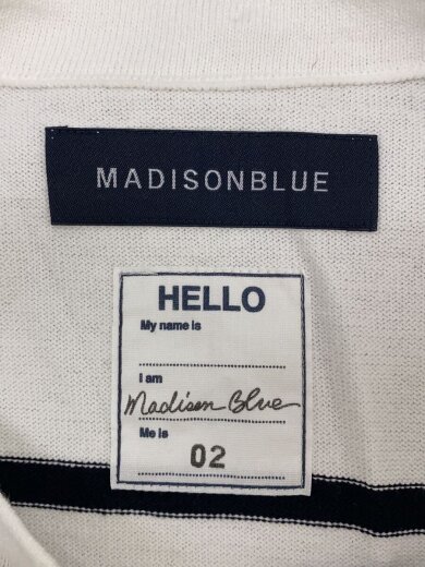 画像：MADISONBLUETシャツ/M/コットン/WHT/ボーダー/MB999-7714//3