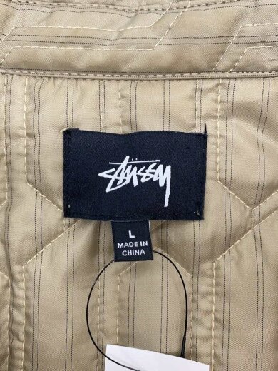 画像：STUSSYキルティングジャケット/L/ポリエステル/KHK/無地//3