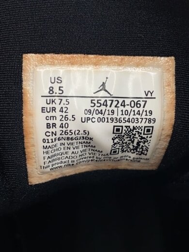 商品画像：AIR JORDAN 1 MID/エアジョーダン1ミッド/ブラック/554724-067/26.5cm/BLK 5