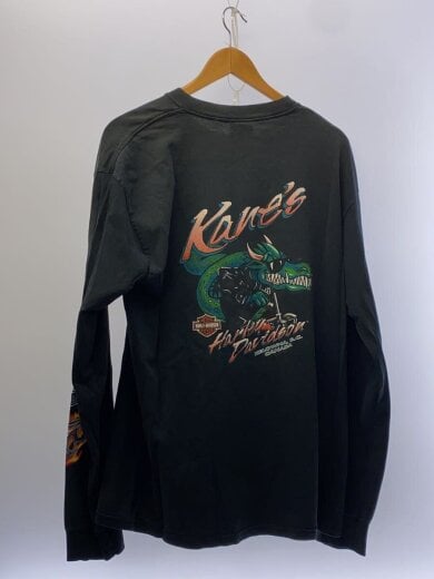 商品画像：長袖Tシャツ/L/コットン/BLK/プリント 2