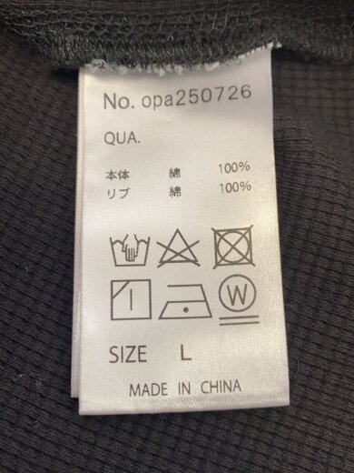 商品画像：OPENING/長袖Tシャツ/FREE/BLK/ヘビーオンスコットンサーマルフィンガーホールカトッソー/ワッフル 4