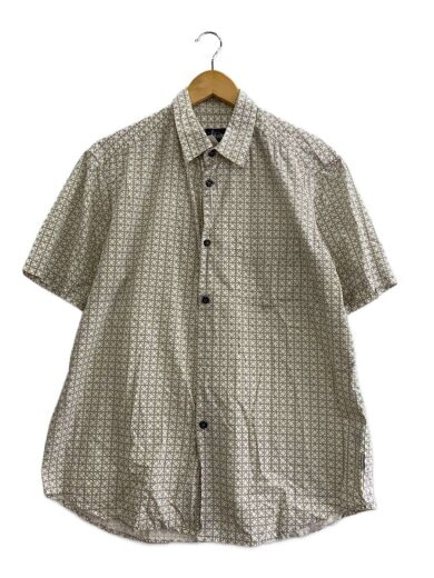 商品画像：紺タグ/USA製/半袖シャツ/L/コットン/WHT/総柄 1