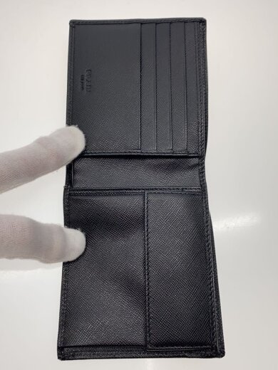 商品画像：2つ折り財布/レザー/BLK/レディース/2M0738 4