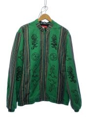 18SS/Woven Striped Batik Jacket/ジャケット/L/コットン/GRN