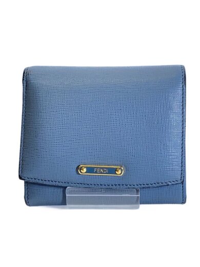 商品画像：2つ折り財布/--/BLU/無地/レディース 1