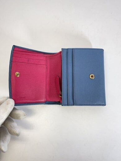 商品画像：2つ折り財布/--/BLU/無地/レディース 4