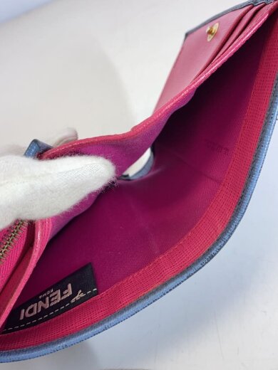 商品画像：2つ折り財布/--/BLU/無地/レディース 6