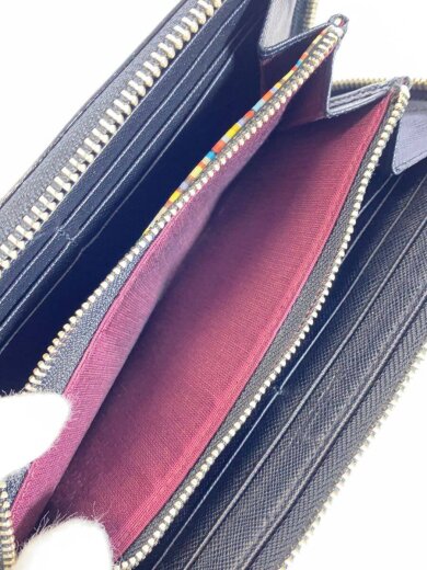 商品画像：長財布/レザー/BLK/無地/メンズ 5