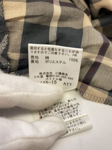 商品画像：ノースリーブワンピース/38/コットン/チェック/E1J25-169-40 5