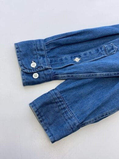 商品画像：長袖シャツ/44/コットン/BLU/無地 5