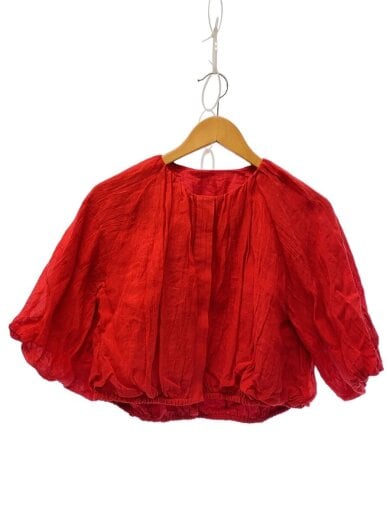 商品画像：半袖ブラウス/FREE/リネン/RED/無地/GAH-04290-A 1