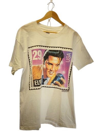 商品画像：90s/USA製/エルヴィスプレスリー/プリントT/Tシャツ/シングルステッチ/XL/コットン/WHT 1