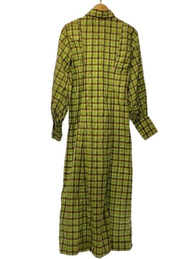 商品画像：長袖ワンピース/34/コットン/GRN/チェック/1577-343-0856 2