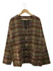 22AW/Ament Check Mohair/カーディガン(厚手)/52/モヘア/マルチカラー/M4226CC