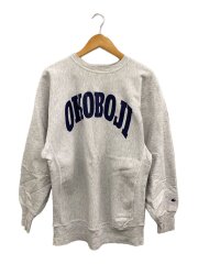 90s 刺繍タグ USA製 REVERSE WEAVE OKOBOJI ラバープリントスウェット