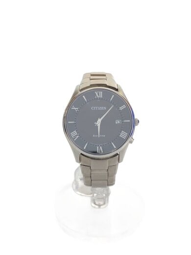 商品画像：ソーラー腕時計/アナログ/ステンレス/BLK/SLV/SS/H415-S112907 1