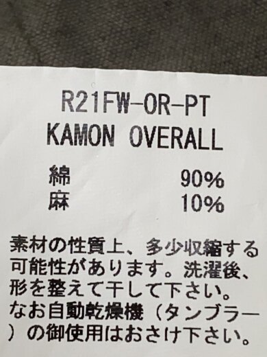 商品画像：オーバーオール/M/コットン/KHK/R21FW-OR-PT 5