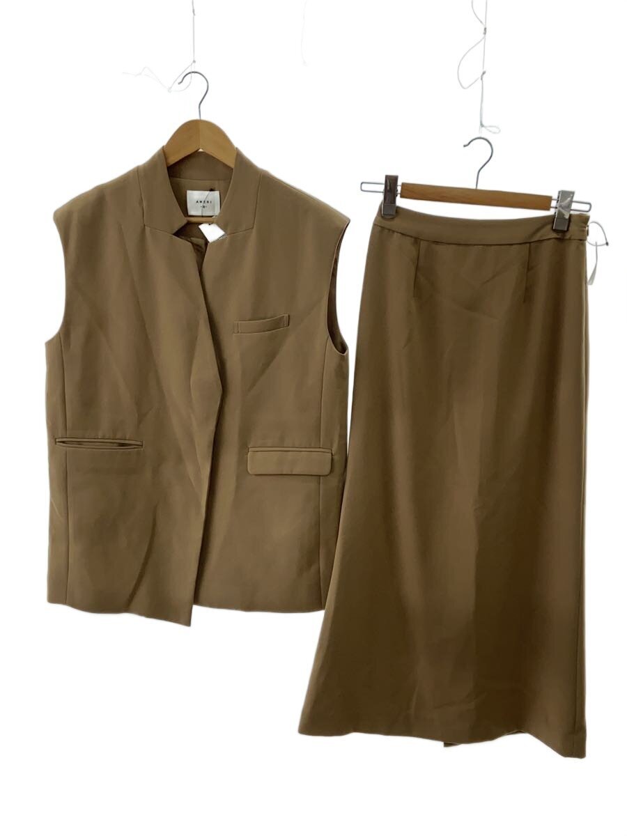 AMERI / OTONA WRAP VEST SET UP DRESS/M/ポリエステル/BEG/02110551233