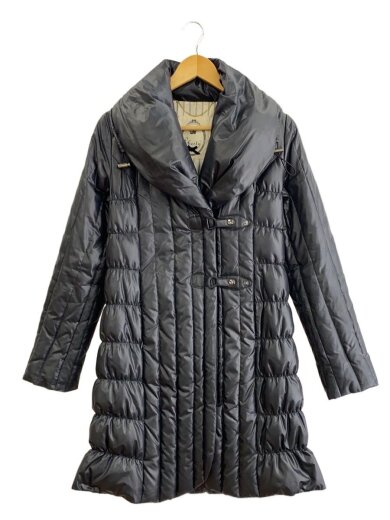 商品画像：ロングダウンジャケット/1/ポリエステル/BLK/無地/9A89002 1