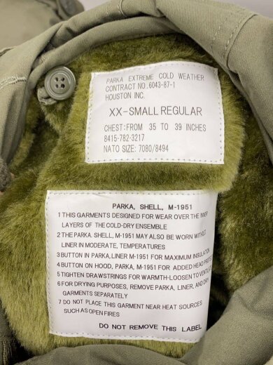 商品画像：5409M M-51 PARKA M-51/XXS/コットン/GRN/5409M 3