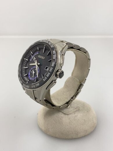 商品画像：ソーラー腕時計/アナログ/ステンレス/BLK/SLV/SS/8B54-0BF0 2