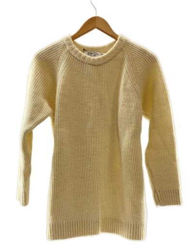 商品画像：ニット・セーター(厚手)/38/ウール/BEG/フィッシャーマンリブクルーネックセーター 1