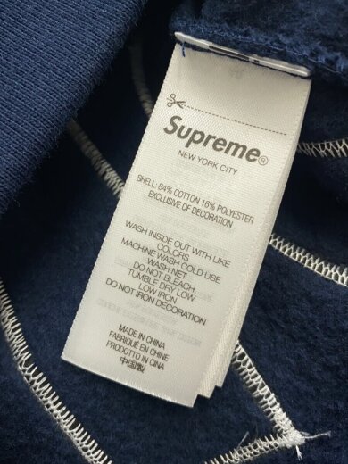 画像：Supreme25SS/Big Logo Zip Up Hooded Sweatshirt/ジップパーカー/S/コットン/NVY4